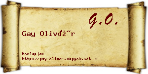 Gay Olivér névjegykártya